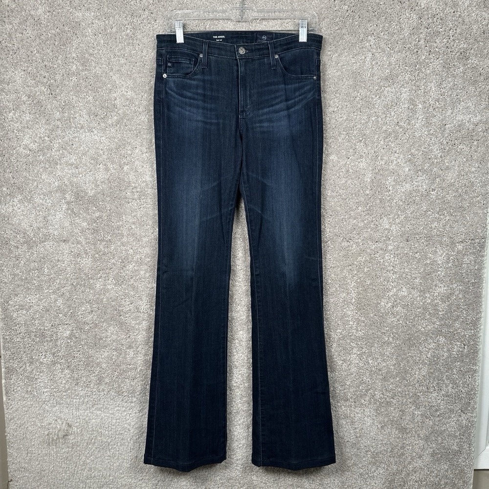 AG Adriano Goldschmied The Angel Bootcut Jeans 27R Womens Blue Denim Dark Wash